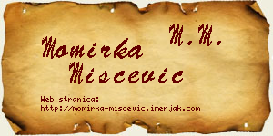 Momirka Miščević vizit kartica